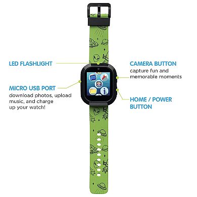 Playzoom V3 Green Alien UFO Smartwatch and Bluetooth Speaker Set
