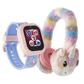 Playzoom V3 Pink Unicorn Smartwatch and Bluetooth Headphones Set