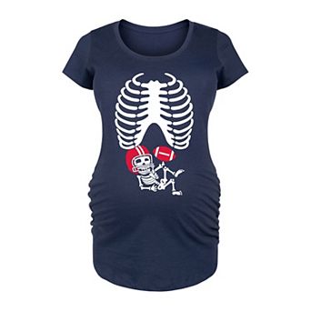 Maternity Skeleton Baby Football Graphic Tee