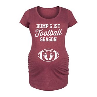 Maternity Bumps First Football Season Graphic Tee