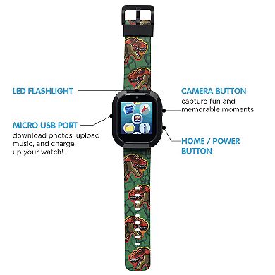 Playzoom V3 Black Green Dinosaur Smartwatch and Bluetooth Headphones Set