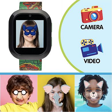 Playzoom V3 Black Green Dinosaur Smartwatch and Bluetooth Headphones Set