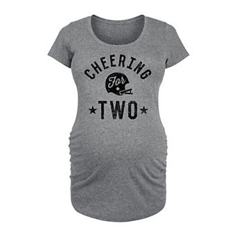Maternity Cheering For Two Football Graphic Tee