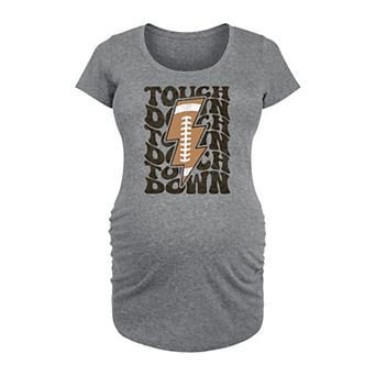 Maternity Football Lightning Bolt Touchdown Graphic Tee