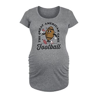 Maternity Vintage Football Mascot Graphic Tee