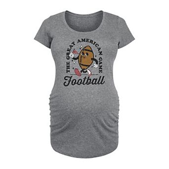 Maternity Vintage Football Mascot Graphic Tee