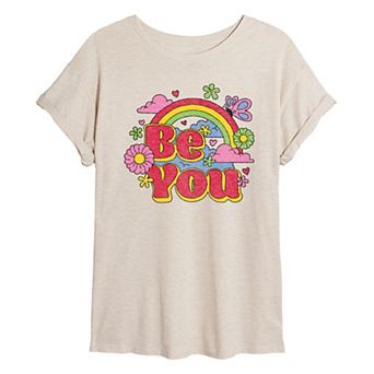 Juniors' Be You Oversized Tee