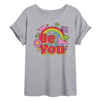 Juniors' Be You Oversized Tee