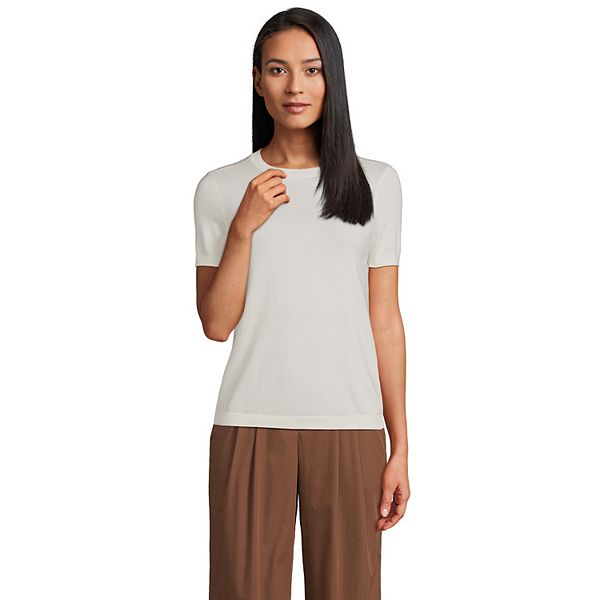 Women's Lands' End Crewneck ShortSleeve Tee