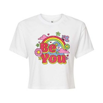 Juniors' Be You Cropped Tee