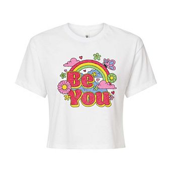 Juniors' Be You Cropped Tee