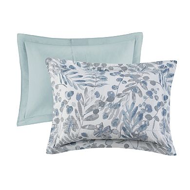 Madison Park Kairi 5-Piece Seersucker Comforter Set with Throw Pillows