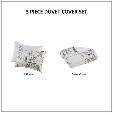 Madison Park Chloe 3-Piece Floral Duvet Cover Set