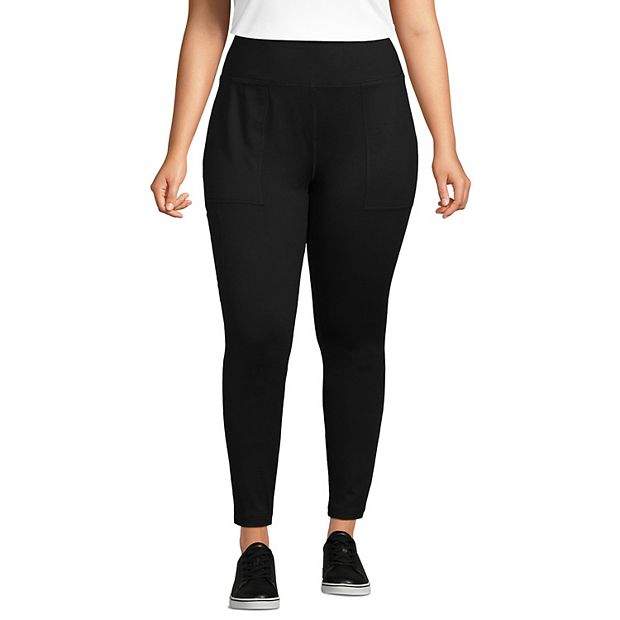 Plus Size Lands' End Active High Impact Fleece Lined Pocket Leggings