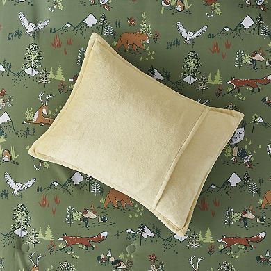 Intelligent Design Theo Forest Animals Plush Reversible Comforter Set