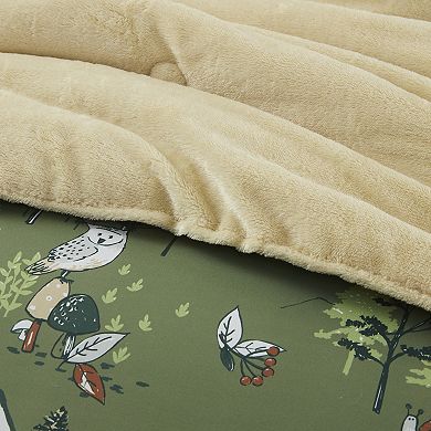  Mi Zone Kids Theo Forest Animals Plush Reversible Comforter Set