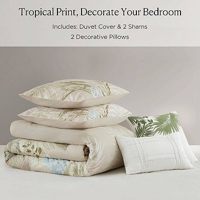 Harbor House Kiawah Island 5-piece Cotton Duvet Cover Set with Throw Pillows