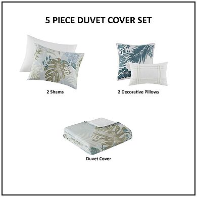 Harbor House Kiawah Island 5-piece Cotton Duvet Cover Set with Throw Pillows