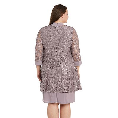 chinese dress ladies R & M Richards Women's Long Lace Jacket Dress, Champagne, 18 main image 0