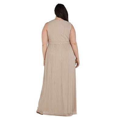 Plus Size R&M Richards 2-Piece Flyaway Jacket and Surplice Dress Set