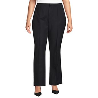 Plus Size Lands' End High-Rise Bi-Stretch Pintuck Boot Cut Pants