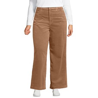 Plus Size Lands' End High-Rise Wide-Leg Corduroy Pants