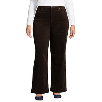 Plus Size Lands' End High-Rise Wide-Leg Corduroy Pants