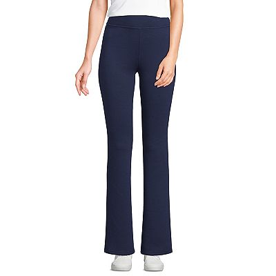 Petite Lands End High Rise Serious Sweats Fleece Lined Pocket Bootcut Pants