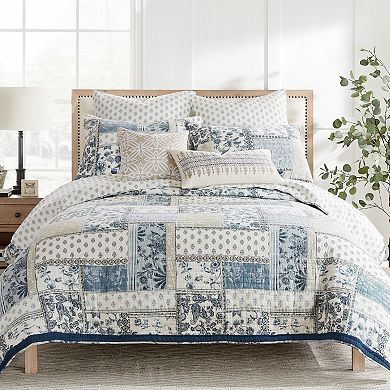Levtex Home Aliza White Embroidered Medallion Throw Pillow