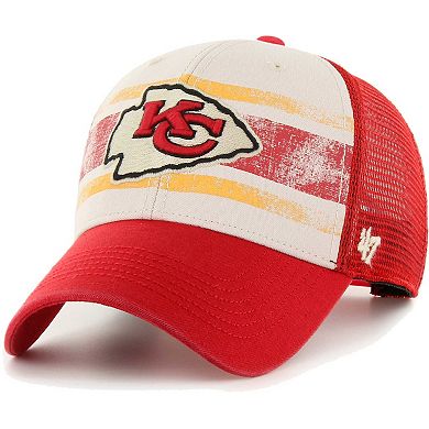 Men's '47 Cream Kansas City Chiefs Breakout MVP Trucker Adjustable Hat