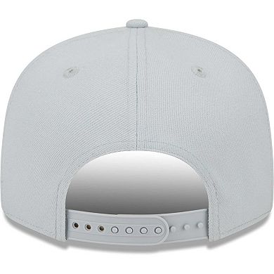 Men's New Era Silver Oakland Raiders Gridiron Classics Main Script 9FIFTY Snapback Hat