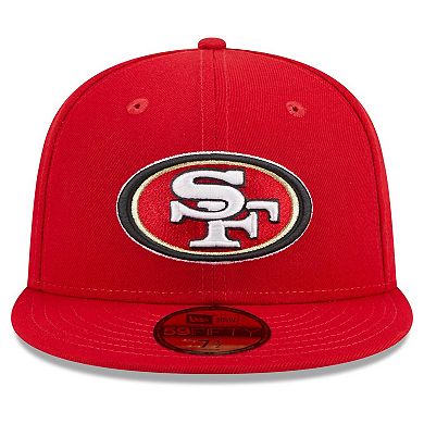 Men's New Era Scarlet San Francisco 49ers Main Patch 59FIFTY Fitted Hat