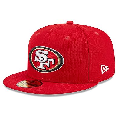 Men's New Era Scarlet San Francisco 49ers Main Patch 59FIFTY Fitted Hat