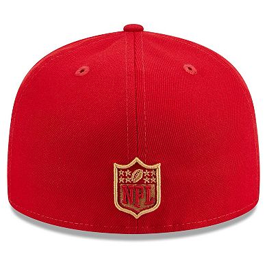 Men's New Era Scarlet San Francisco 49ers Main Patch 59FIFTY Fitted Hat
