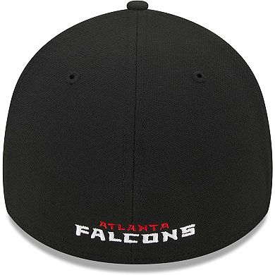 Men's New Era Black Atlanta Falcons Main 39THIRTY Flex Hat
