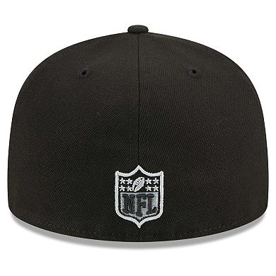 Men's New Era Black Las Vegas Raiders Main Patch 59FIFTY Fitted Hat