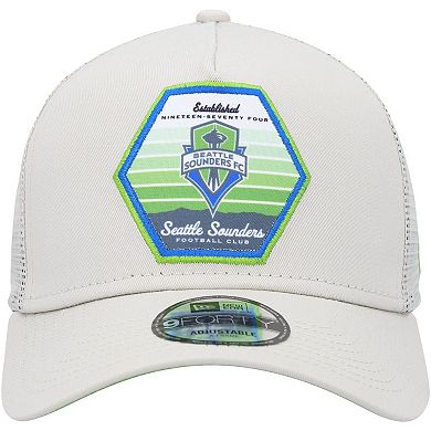 Men's New Era  Green Seattle Sounders FC Established Patch 9FORTY A-Frame Trucker Adjustable Hat