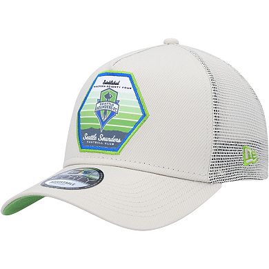 Men's New Era  Green Seattle Sounders FC Established Patch 9FORTY A-Frame Trucker Adjustable Hat