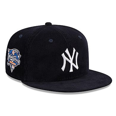 Men's New Era Navy New York Yankees Throwback Corduroy 59FIFTY Fitted Hat