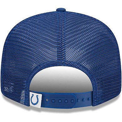 Youth New Era Royal Indianapolis Colts Main Trucker 9FIFTY Snapback Hat
