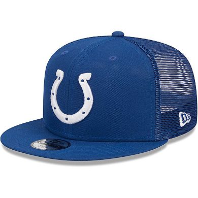 Youth New Era Royal Indianapolis Colts Main Trucker 9FIFTY Snapback Hat