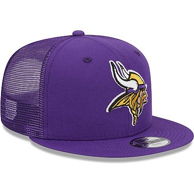 Youth New Era Purple Minnesota Vikings Main Trucker 9FIFTY Snapback Hat