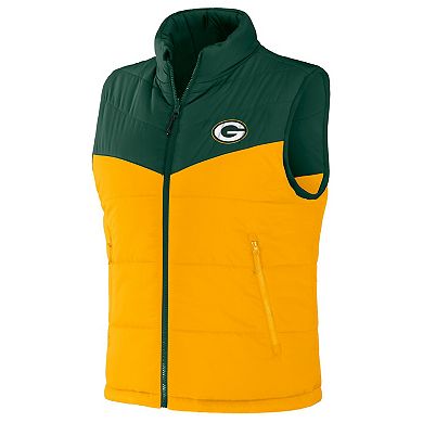 Men's NFL x Darius Rucker Collection by Fanatics Green Green Bay Packers Colorblocked Full-Zip Vest