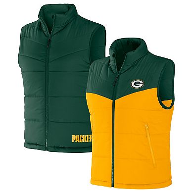 Men's NFL x Darius Rucker Collection by Fanatics Green Green Bay Packers Colorblocked Full-Zip Vest
