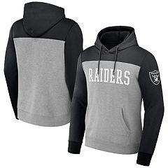 NFL Men's Silver Las Vegas Raiders Linebacker Adaptive Pullover Hoodie Size: Small