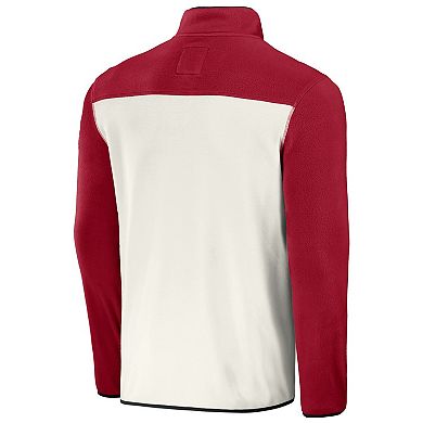 Men's NFL x Darius Rucker Collection by Fanatics Cardinal/Cream Arizona Cardinals Micro Fleece Quarter-Snap Jacket
