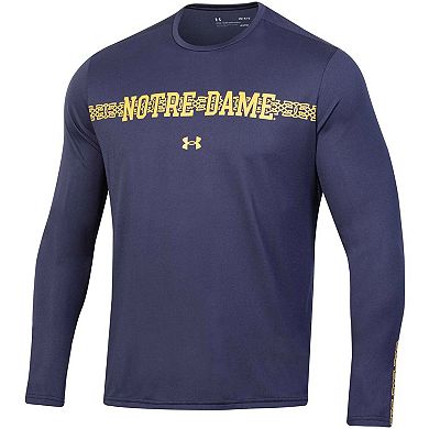 Men's Under Armour Navy Notre Dame Fighting Irish 2023 Aer Lingus College Football Classic Performance Long Sleeve T-Shirt