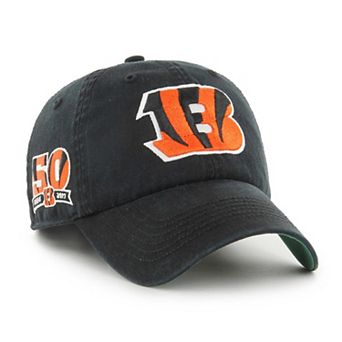 Men's '47 Black Cincinnati Bengals Sure Shot Franchise Fitted Hat