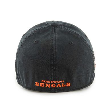 Men's '47 Black Cincinnati Bengals Sure Shot Franchise Fitted Hat