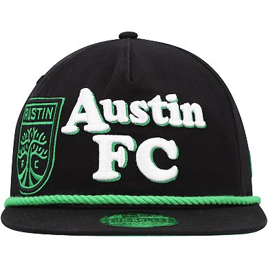 Men's New Era  Black Austin FC Heritage The Golfer Snapback Hat